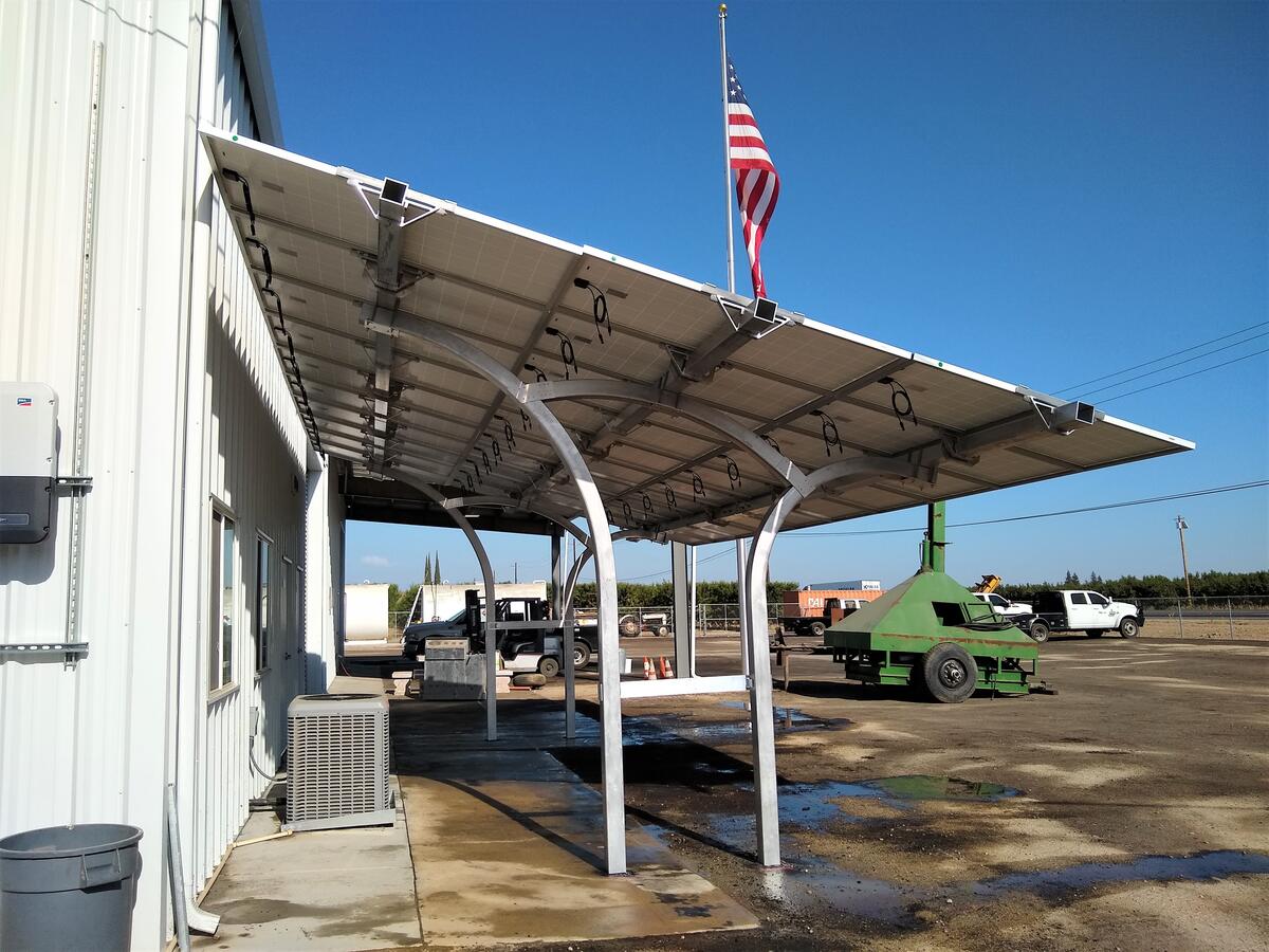 Cantilever Solar Parking Canopy Structure